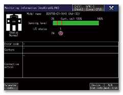Monitoring information screen