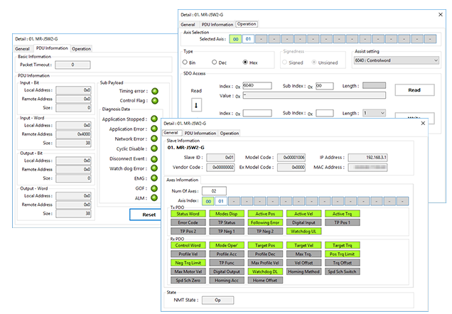 Chi tiết trạng thái của trạm phụ